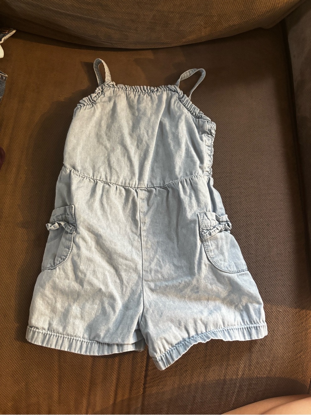 Cat & Jack Light Blue Denim Sleeveless Romper
